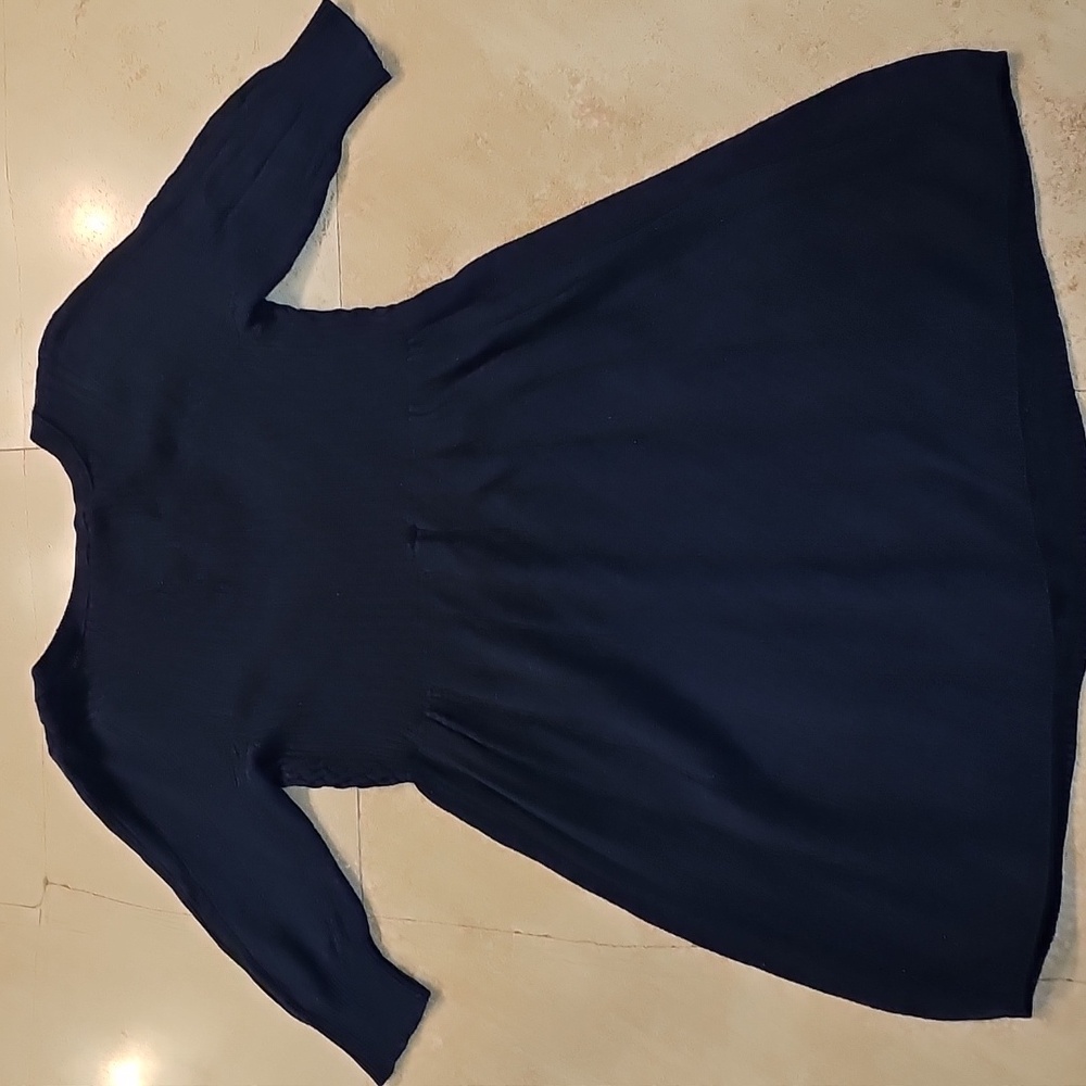 Y2K Vintage Hollister Dark Blue Babydoll Sweater Top - Picture 10 of 16